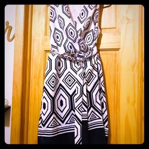 Geometric Wrap Dress